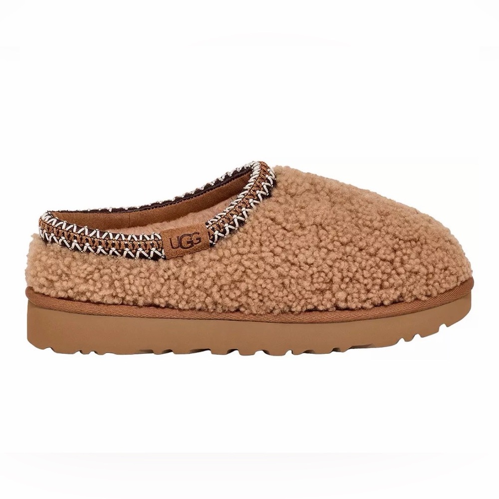 Womens Ugg Tasman Maxi Curly Slippers Shoes Chestnut Brown Size 9